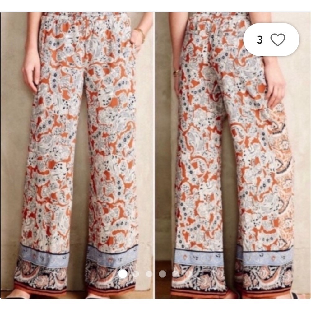 Anthropologie Hei Hei Paisley Palazzo Pants Size Small